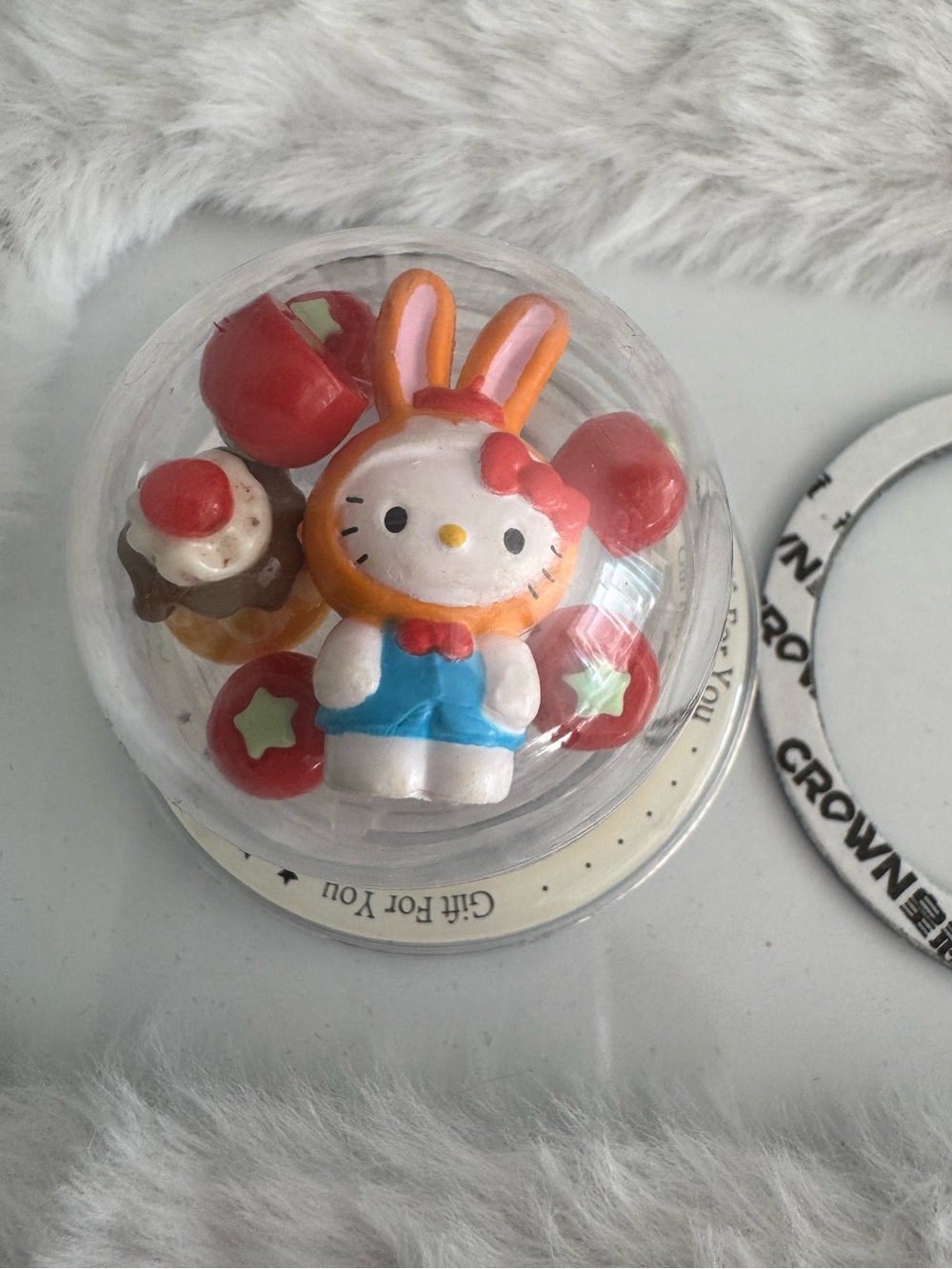 Hello Kitty Bunny Figure in White, Orange, Blue, Red Magnetic Pop Socket.